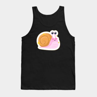 Cute Snail Cartoon Drawing Tank Top